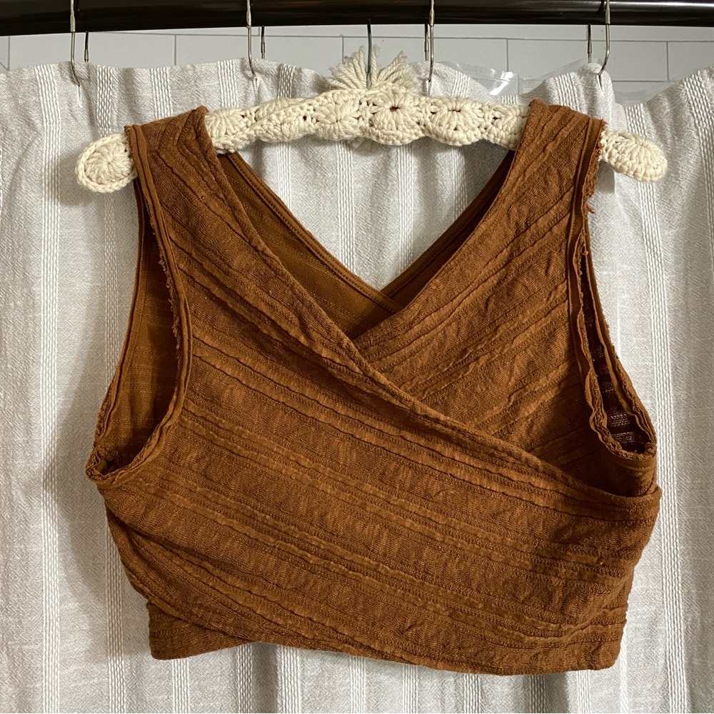 Free People Rust Sleeveless Wrap Top - NWT - Medium